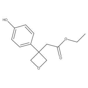 Ethyl 3-(4-hydroxyphenyl)-3-oxetaneacetate Structure