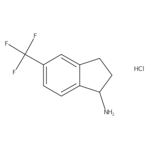 (R)-5-(trifluoromethyl)-2,3-dihydro-1H-inden-1-amine HCl结构式