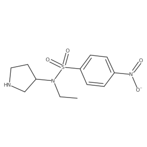 N-ethyl-4-nitro-N-(pyrrolidin-3-yl)benzene-1-sulfonamide Structure