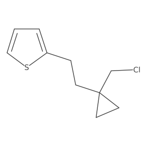 2-{2-[1-(Chloromethyl)cyclopropyl]ethyl}thiophene Structure
