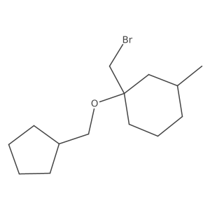 1-(Bromomethyl)-1-(cyclopentylmethoxy)-3-methylcyclohexane Structure