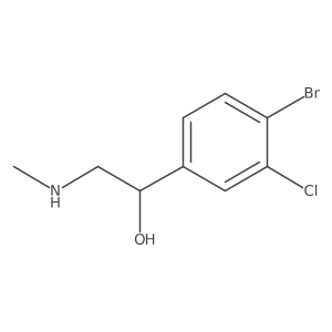 1-(4-Bromo-3-chlorophenyl)-2-(methylamino)ethan-1-ol Structure