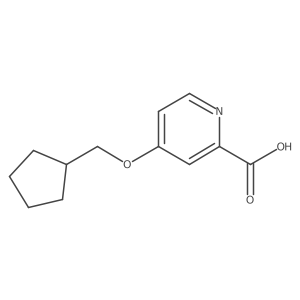4-(Cyclopentylmethoxy)-2-pyridinecarboxylic acid结构式