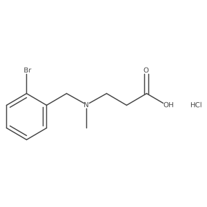 3-((2-Bromobenzyl)(methyl)amino)propanoic acid hydrochloride结构式