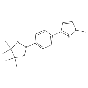1-methyl-3-[4-(4,4,5,5-tetramethyl-1,3,2-dioxaborolan-2-yl)phenyl]-1H-Pyrazole结构式