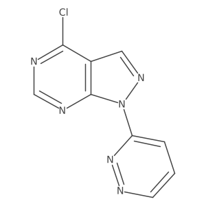 4-Chloro-1-(pyridazin-3-yl)-1H-pyrazolo[3,4-d]pyrimidine结构式