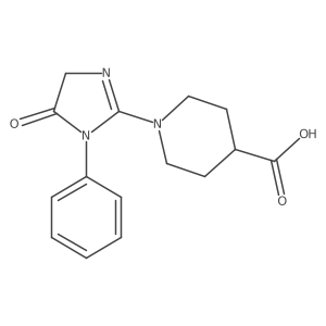 1-(5-Oxo-1-phenyl-4,5-dihydro-1H-imidazol-2-yl)piperidine-4-carboxylic acid Structure