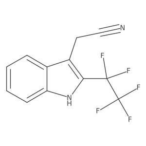 2-(1,1,2,2,2-Pentafluoroethyl)-1H-indole-3-acetonitrile Structure