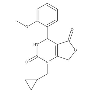 1-(cyclopropylmethyl)-4-(2-methoxyphenyl)-4,7-dihydrofuro[3,4-d]pyrimidine-2,5(1H,3H)-dione Structure