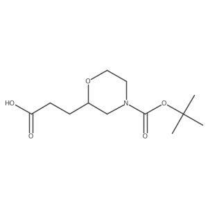 (S)-3-(4-(tert-Butoxycarbonyl)morpholin-2-yl)propanoic acid Structure