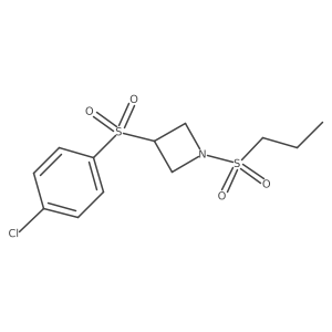 3-((4-Chlorophenyl)sulfonyl)-1-(propylsulfonyl)azetidine Structure
