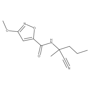 N-(1-cyano-1-methylbutyl)-3-methoxy-1,2-oxazole-5-carboxamide结构式