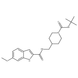 N-((1-(tert-butylcarbamoyl)piperidin-4-yl)methyl)-6-methoxy-1H-indole-2-carboxamide Structure