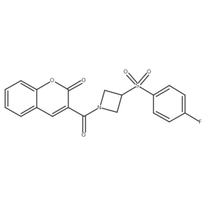 3-(3-((4-fluorophenyl)sulfonyl)azetidine-1-carbonyl)-2H-chromen-2-one Structure