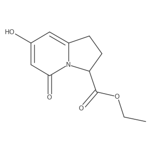 Ethyl 7-hydroxy-5-oxo-1,2,3,5-tetrahydroindolizine-3-carboxylate Structure