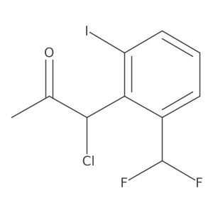 1-Chloro-1-(2-(difluoromethyl)-6-iodophenyl)propan-2-one结构式