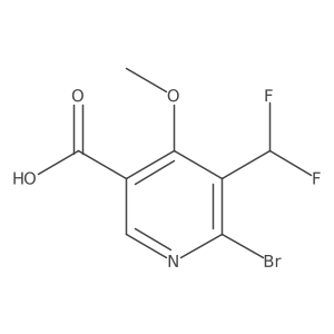6-Bromo-5-(difluoromethyl)-4-methoxynicotinic acid Structure