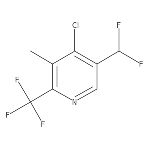 4-Chloro-5-(difluoromethyl)-3-methyl-2-(trifluoromethyl)pyridine结构式