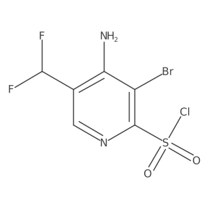 4-Amino-3-bromo-5-(difluoromethyl)pyridine-2-sulfonyl chloride Structure