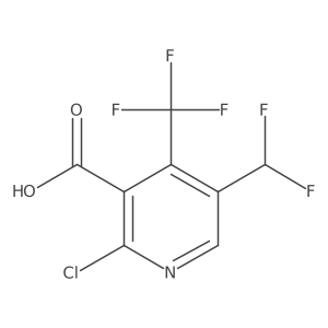 2-Chloro-5-(difluoromethyl)-4-(trifluoromethyl)nicotinic acid结构式