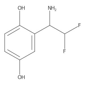 2-(1-Amino-2,2-difluoroethyl)benzene-1,4-diol Structure