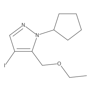 1-cyclopentyl-5-(ethoxymethyl)-4-iodo-1H-pyrazole Structure