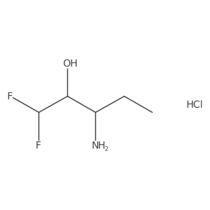 3-Amino-1,1-difluoropentan-2-ol hydrochloride结构式