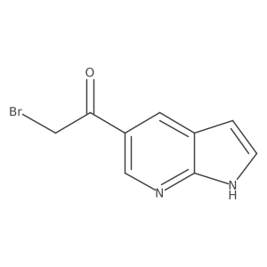 2-Bromo-1-(1H-pyrrolo[2,3-b]pyridin-5-yl)ethanone结构式
