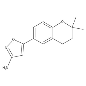 5-(2,2-dimethyl-3,4-dihydro-2H-1-benzopyran-6-yl)-1,2-oxazol-3-amine Structure