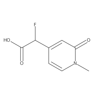 2-Fluoro-2-(1-methyl-2-oxo-1,2-dihydropyridin-4-yl)acetic acid结构式