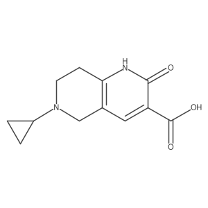 6-Cyclopropyl-2-oxo-1,5,7,8-tetrahydro-1,6-naphthyridine-3-carboxylic acid结构式