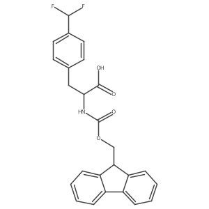 (R)-2-((((9H-Fluoren-9-yl)methoxy)carbonyl)amino)-3-(4-(difluoromethyl)phenyl)propanoic acid结构式