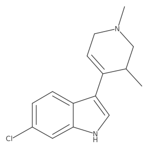 6-chloro-3-(1,3-dimethyl-3,6-dihydro-2H-pyridin-4-yl)-1H-indole结构式