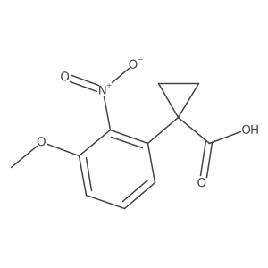 1-(3-Methoxy-2-nitrophenyl)cyclopropane-1-carboxylic acid结构式