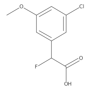 2-(3-Chloro-5-methoxyphenyl)-2-fluoroacetic acid结构式
