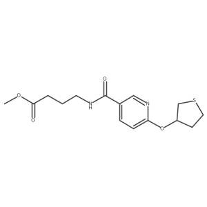 Methyl 4-(6-((tetrahydrothiophen-3-yl)oxy)nicotinamido)butanoate Structure