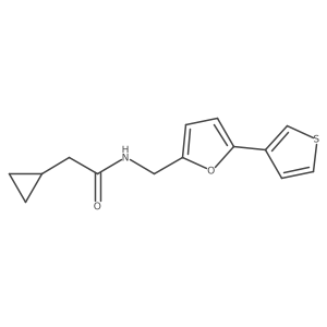 2-cyclopropyl-N-((5-(thiophen-3-yl)furan-2-yl)methyl)acetamide Structure