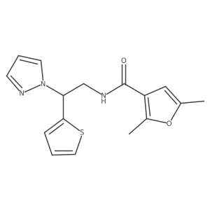 N-(2-(1H-pyrazol-1-yl)-2-(thiophen-2-yl)ethyl)-2,5-dimethylfuran-3-carboxamide Structure
