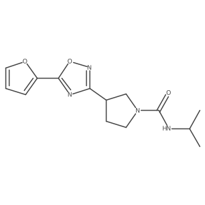 3-(5-(furan-2-yl)-1,2,4-oxadiazol-3-yl)-N-isopropylpyrrolidine-1-carboxamide Structure