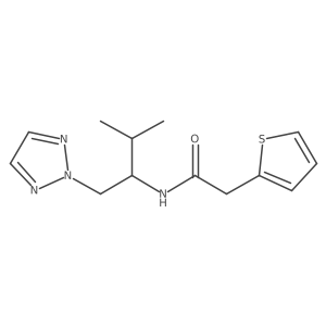 N-(3-methyl-1-(2H-1,2,3-triazol-2-yl)butan-2-yl)-2-(thiophen-2-yl)acetamide Structure