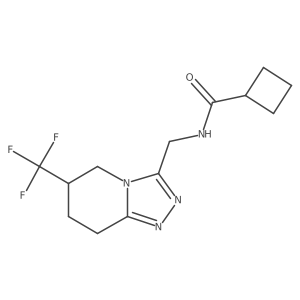 N-{[6-(trifluoromethyl)-5H,6H,7H,8H-[1,2,4]triazolo[4,3-a]pyridin-3-yl]methyl}cyclobutanecarboxamide Structure