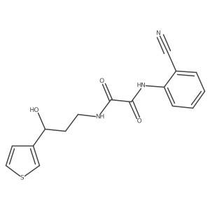 N1-(2-cyanophenyl)-N2-(3-hydroxy-3-(thiophen-3-yl)propyl)oxalamide Structure