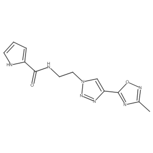 N-(2-(4-(3-methyl-1,2,4-oxadiazol-5-yl)-1H-1,2,3-triazol-1-yl)ethyl)-1H-pyrrole-2-carboxamide结构式