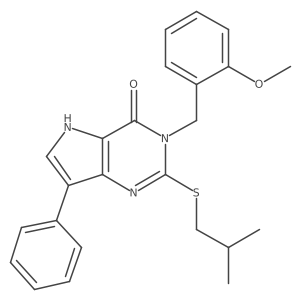 2-(isobutylthio)-3-(2-methoxybenzyl)-7-phenyl-3H-pyrrolo[3,2-d]pyrimidin-4(5H)-one Structure