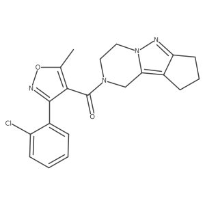 (3-(2-chlorophenyl)-5-methylisoxazol-4-yl)(3,4,8,9-tetrahydro-1H-cyclopenta[3,4]pyrazolo[1,5-a]pyrazin-2(7H)-yl)methanone结构式