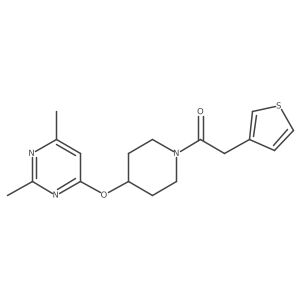 1-(4-((2,6-Dimethylpyrimidin-4-yl)oxy)piperidin-1-yl)-2-(thiophen-3-yl)ethanone Structure