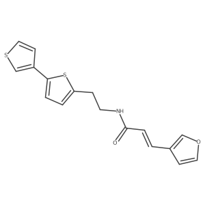 (E)-N-(2-([2,3'-bithiophen]-5-yl)ethyl)-3-(furan-3-yl)acrylamide Structure