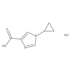 1-cyclopropyl-1H-imidazole-4-carboxylic acid hydrochloride结构式
