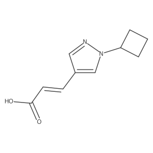 (2E)-3-(1-cyclobutyl-1H-pyrazol-4-yl)prop-2-enoic acid Structure