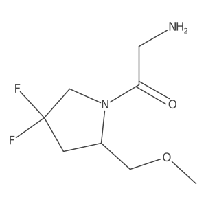2-Amino-1-(4,4-difluoro-2-(methoxymethyl)pyrrolidin-1-yl)ethan-1-one结构式